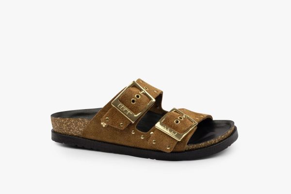 Жіночі шльопанці Leon light-brown 7013-Mink ортопедія