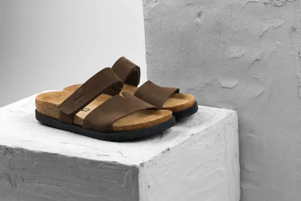 Жіночі шльопанці Leon Коричневий 7020 ортопедія