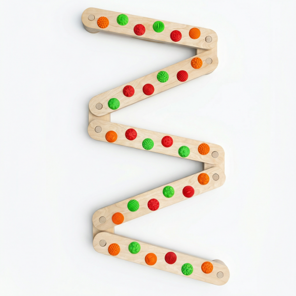 Балансировочная дорожка с массажными элементами и балансбордом 19x60.5 см