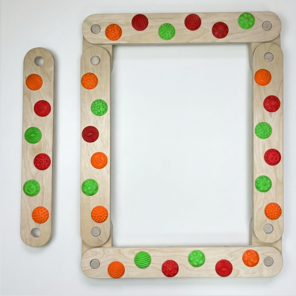 Балансировочная дорожка с массажными элементами и балансбордом 19x60.5 см