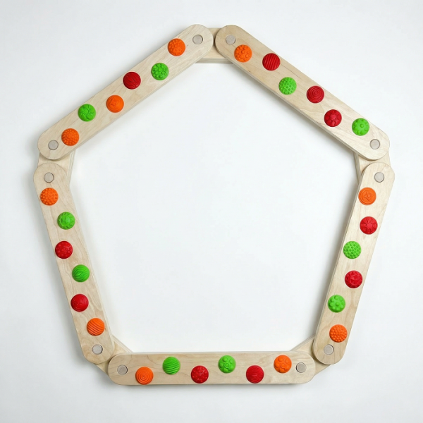 Балансировочная дорожка с массажными элементами и балансбордом 19x60.5 см