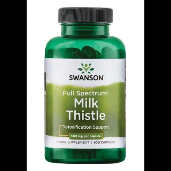 Swanson Milk Thistle – Розторопша для підтримки печінки, детоксикації та клітинного захисту 500 мг- 100caps