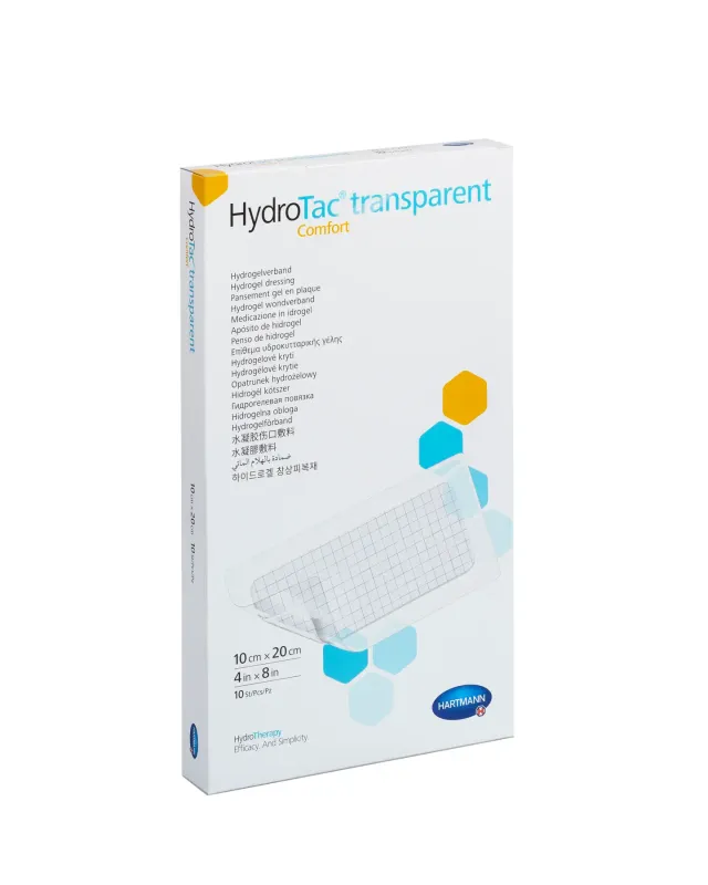 Пов`язка гідрогелева HydroTac® transparent Comfort / ГідроТак транспарент Комфорт 10см x 20см 1шт