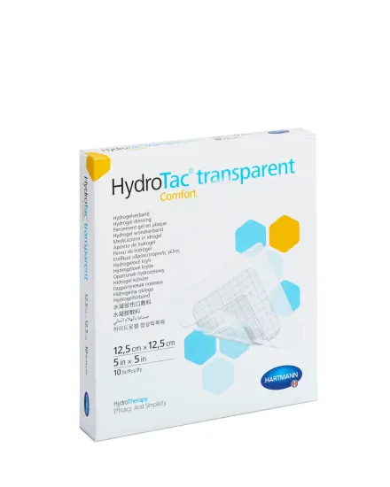 Пов`язка гідрогелева HydroTac® transparent Comfort / ГідроТак транспарент Комфорт 12,5см x 12,5см 1шт