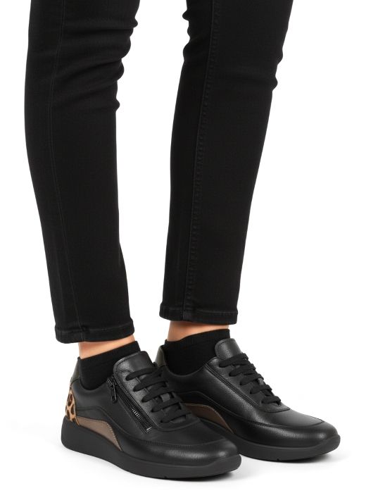 Кросівки жіночі Halea, чорний/леопардовий принт (арт. 7 56287 01251), Solidus (Німеччина) Кросівки жіночі Halea, чорний/леопардовий принт (арт. 7 56287 01251), Solidus (Німеччина)