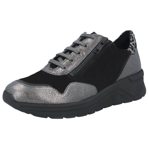 Жіночі шкіряні кросівки Karma, сірий/чорний (арт. 7 59071 20855), SOLIDUS (Німеччина)