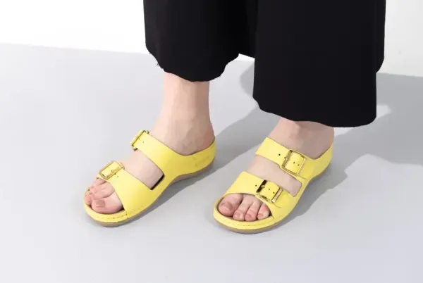 Жіночі шльопанці Leon Жовтий 908-41 ортопедія