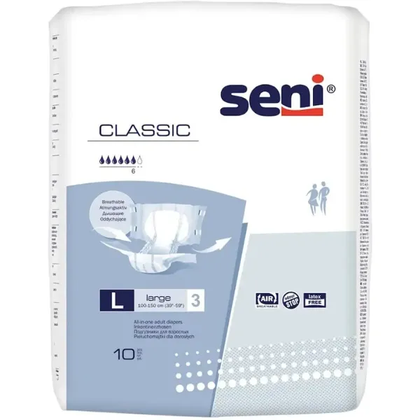 Підгузки для дорослих Seni Classic Large 10 шт. (SE-094-LA10-SC1)