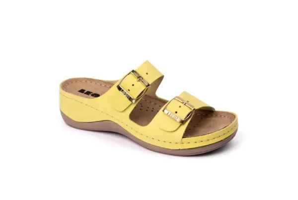 Женские шлепанцы Leon Желтый 908-41 ортопедия