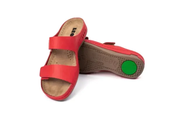 Жіночі шльопанці Leon Червоний 954-41 ортопедія