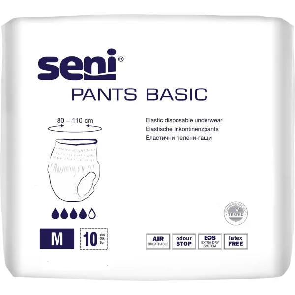 Труси для дорослих Seni Pants Basic medium поглинальні 10 шт. (SE-096-ME10-BP1)