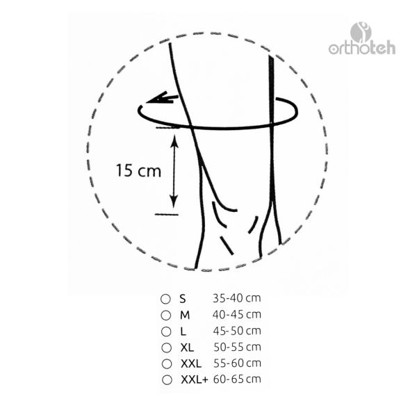 Бандаж на коленный сустав усиленный Knee Brace Long, ORT-90102, Orthoteh (Болгария)