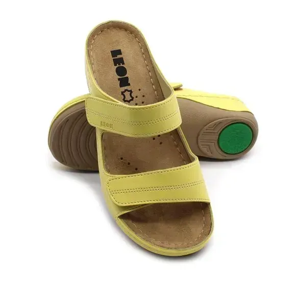 Жіночі шльопанці Leon Жовтий 907-Orlando-36 ортопедія
