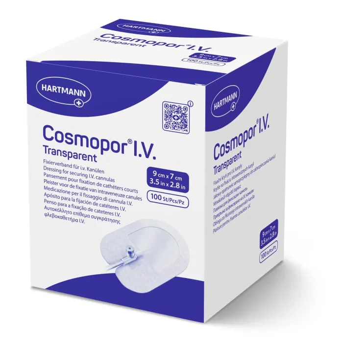 Пленочная повязка для фиксации канюль Hydrofilm® I.V. / Гидрофилм Ай.Ви. 9см х 7см 1шт