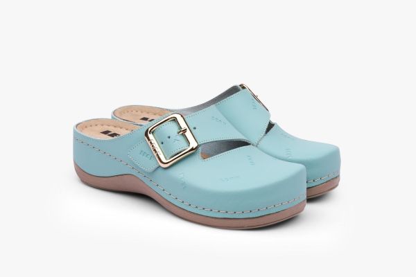 Жіноче Сабо Leon turquoise 933-Бірюзовий-баккар-41 ортопедія