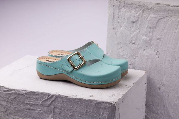 Женское Сабо Leon turquoise 933-Бирюзовый-баккар-41 ортопедия