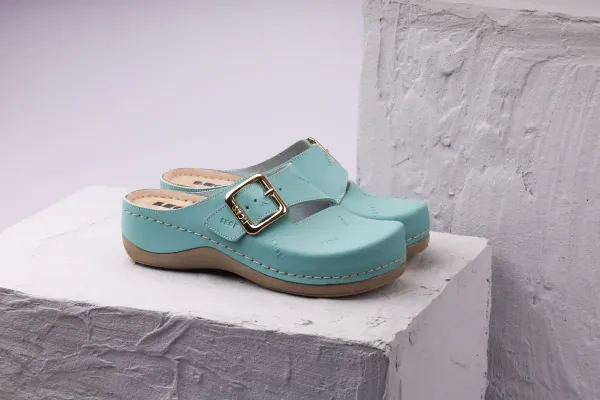 Женское Сабо Leon turquoise 933-Бирюзовый-баккар-41 ортопедия