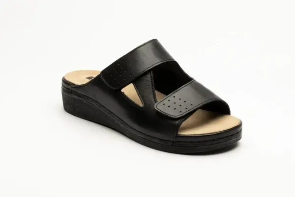 Жіночі шльопанці Leon Чорний 5010-38 ортопедія