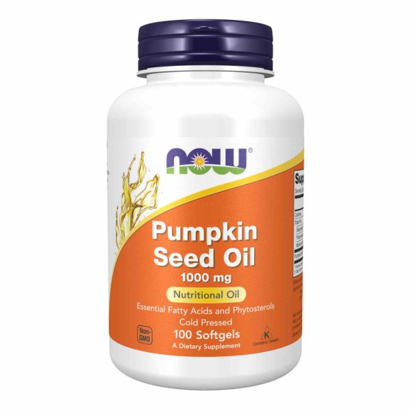 NOW Pumpkin Seed Oil 1000 мг – гарбузова олія для чоловічого здоров’я та імунітету - 100 sgels