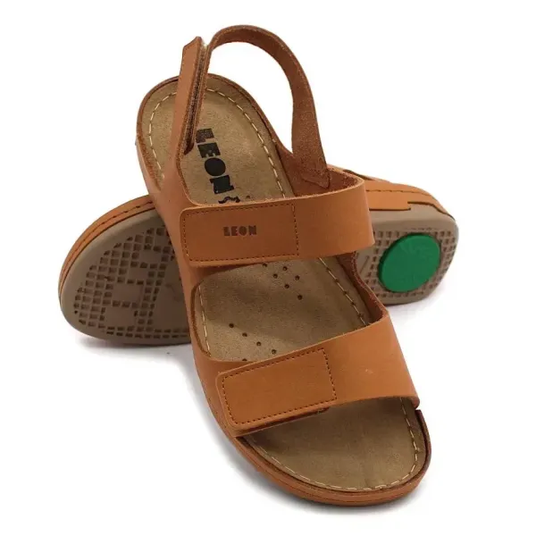 Жіночі сандалії Leon Коричневий 966-баккар-37 ортопедія