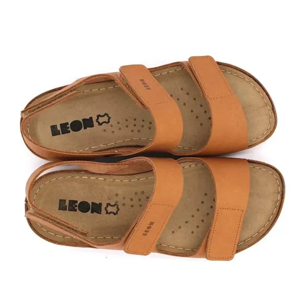 Жіночі сандалії Leon Коричневий 966-баккар-37 ортопедія