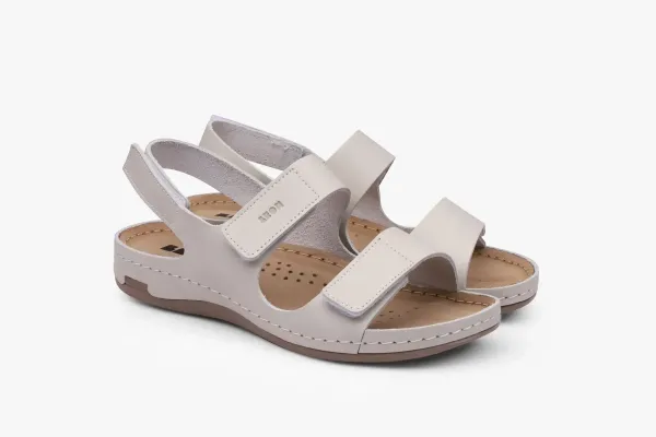 Жіночі сандалії Leon light-gray 966-Лед-орландо-37 ортопедія