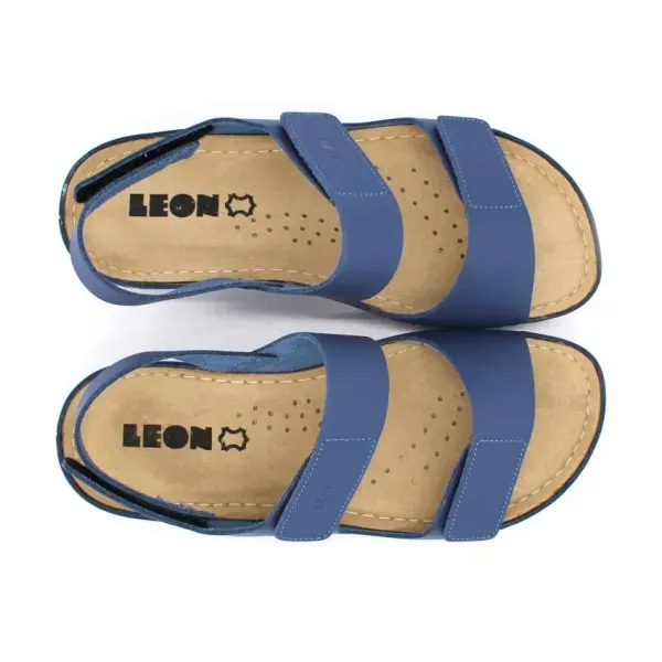 Женские сандалии Leon Голубой 966-Синий-баккар-39 ортопедия