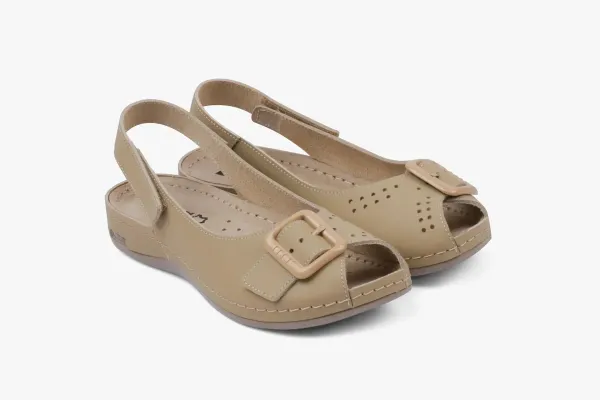 Жіночі сандалії Leon Бежевий 968-36 ортопедія