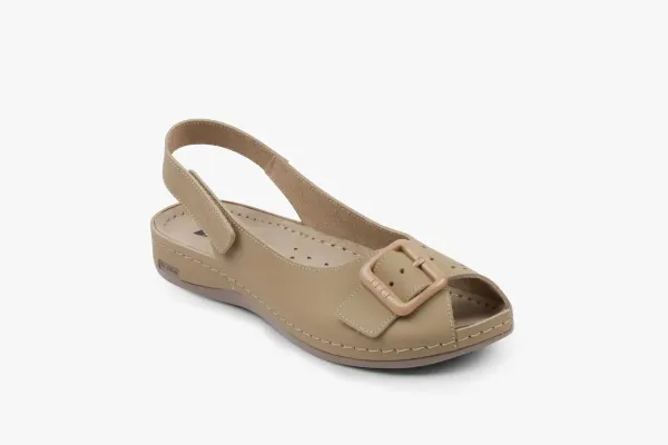 Женские сандалии Leon Бежевый 968-36 ортопедия