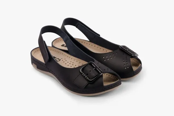 Жіночі сандалії Leon Чорний 968-38 ортопедія