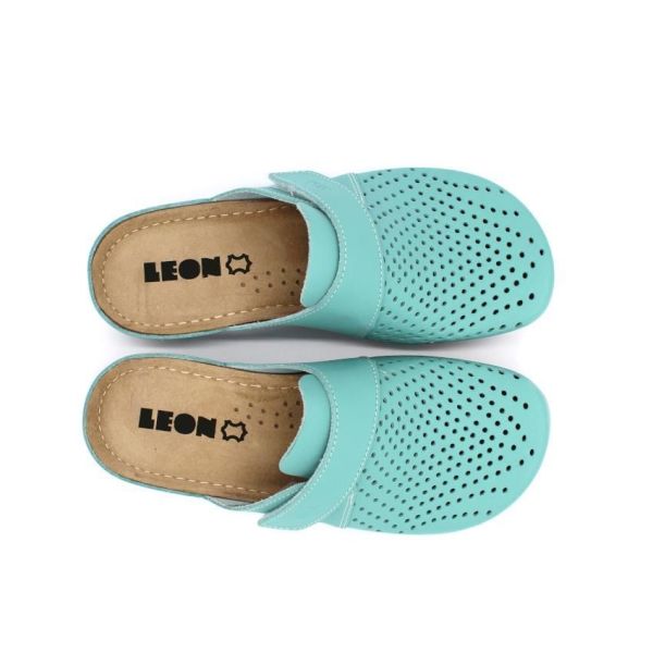 Жіноче Сабо Leon turquoise 970-Бірюзовий-баккар-38 ортопедія