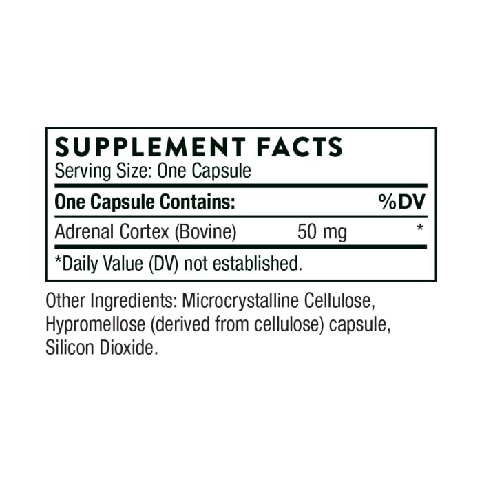 Thorne Adrenal Cortex – підтримка енергії, стресостійкості та надниркових залоз - 60 капс.