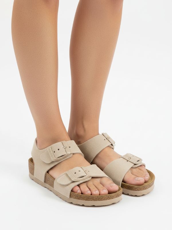 Дитяче взуття Leon Бежевий 4805-велюр ортопедія