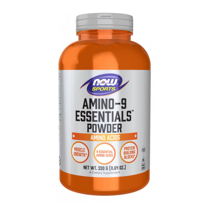 NOW Amino-9 Essentials – чисті незамінні амінокислоти у вільній формі - 330g