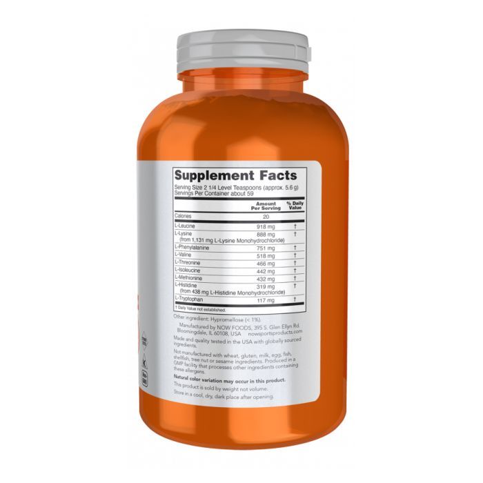 NOW Amino-9 Essentials – чисті незамінні амінокислоти у вільній формі - 330g