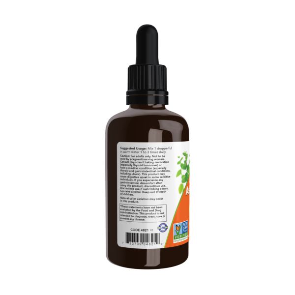 NOW Ashwagandha Liquid Extract – жидкий органический экстракт ашваганды - 59 ml