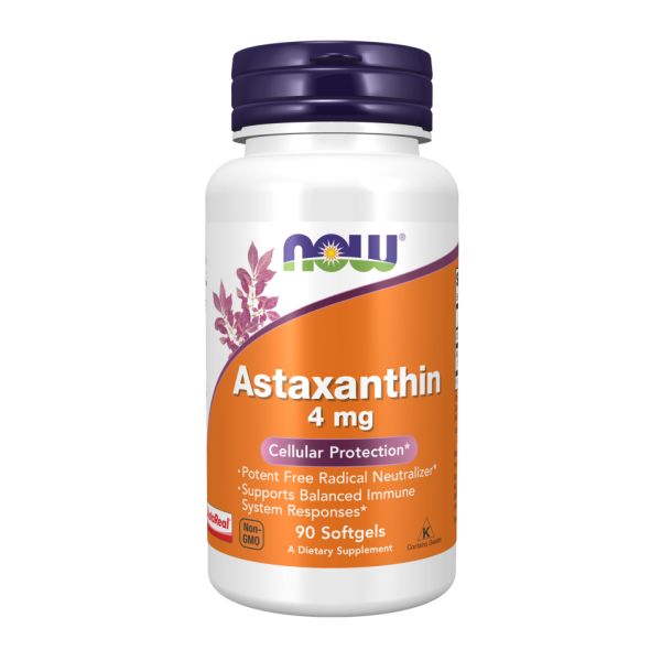 Astaxanthin 4 мг NOW — Потужний антиоксидант для клітинного захисту - 90 softgels Astaxanthin 4 мг NOW — Потужний антиоксидант для клітинного захисту - 90 softgels