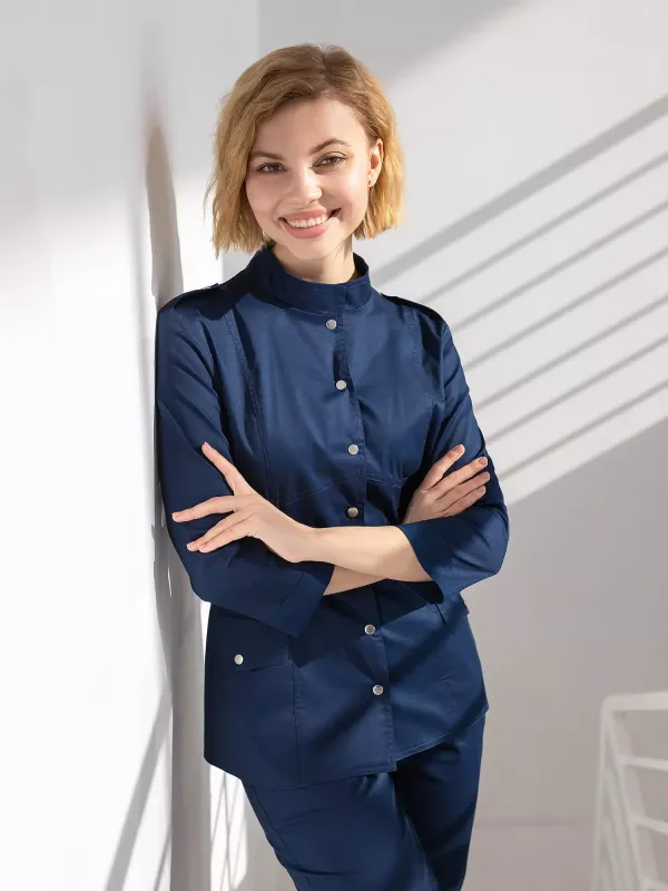 Ясмін  Медичний Костюм колір темнол синій Ясмін  Медичний Костюм колір темнол синій