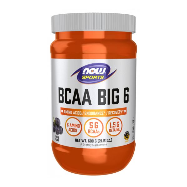 BCAA Big 6 – амінокислоти для витривалості та відновлення - 600g Grape 