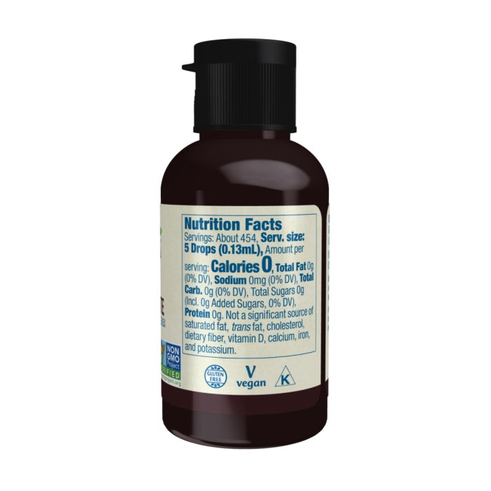 NOW BetterStevia – рідкий підсолоджувач без калорій із органічною стевією- 59ml Dark Chocolate