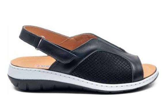 Босоніжки анатомічні жіночі, синій/стрейч, (арт.2169), TM SoftMode (Туреччина)