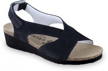 Босоножки женские ортопедические Muscat (танкетка 4,6 см), Grubin черные