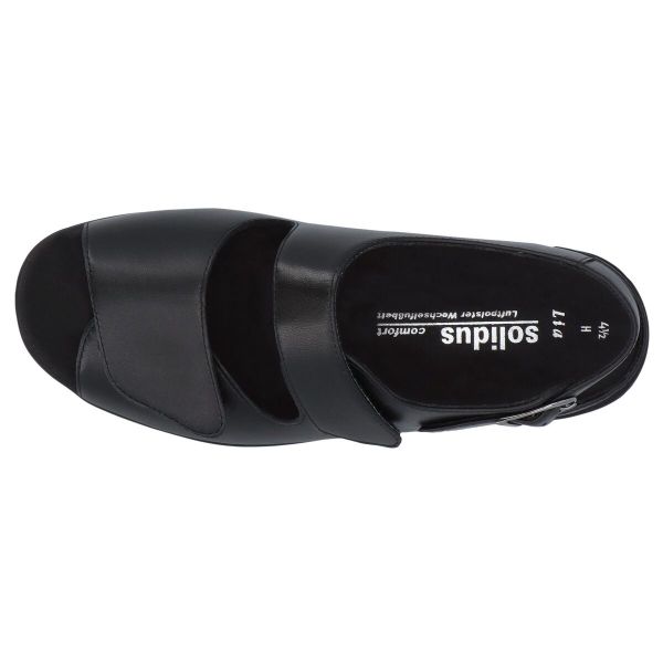 Босоніжки жіночі ортопедичні Lia, чорний (арт. 7 73038 00098), Solidus