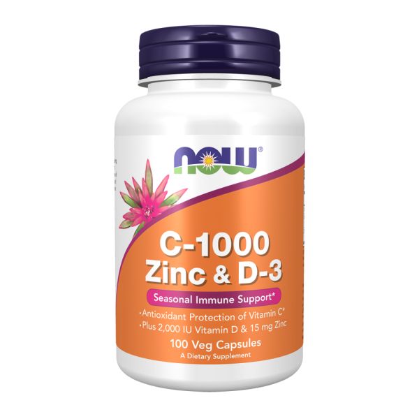 C-1000 Zinc & D-3 NOW Seasonal Immune Support – комплексна підтримка імунітету - 100 vcaps
