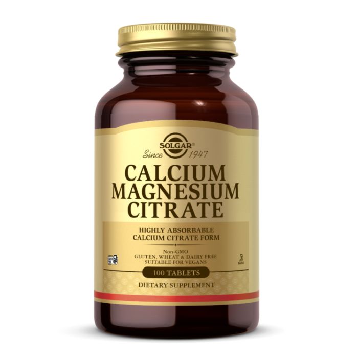 Solgar, цитрат кальцію й магнію, Calcium Magnesium Citrate - 100 tabs