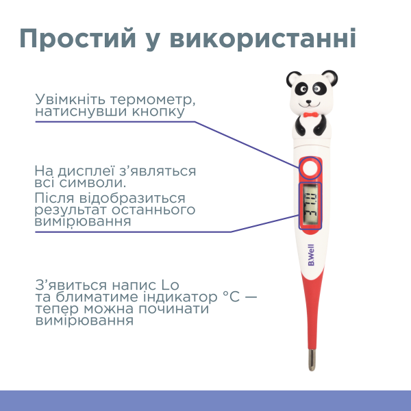 Цифровий термометр PRO-06 flex, панда