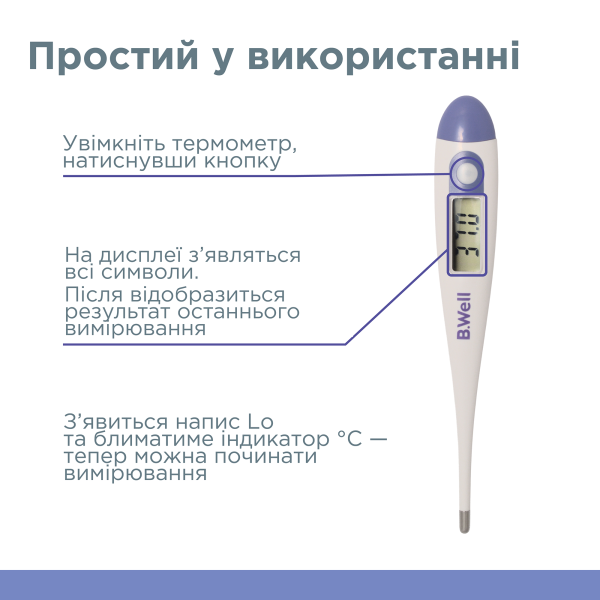 Медичний електронний термометр B.Well PRO-03