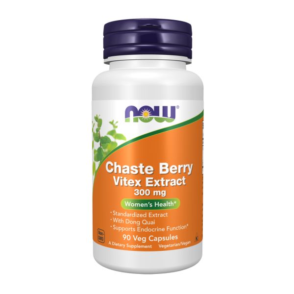 Chaste Berry Vitex Extract 300 мг NOW — Для жіночого здоров’я та гормонального балансу - 90 vcaps Chaste Berry Vitex Extract 300 мг NOW — Для жіночого здоров’я та гормонального балансу - 90 vcaps