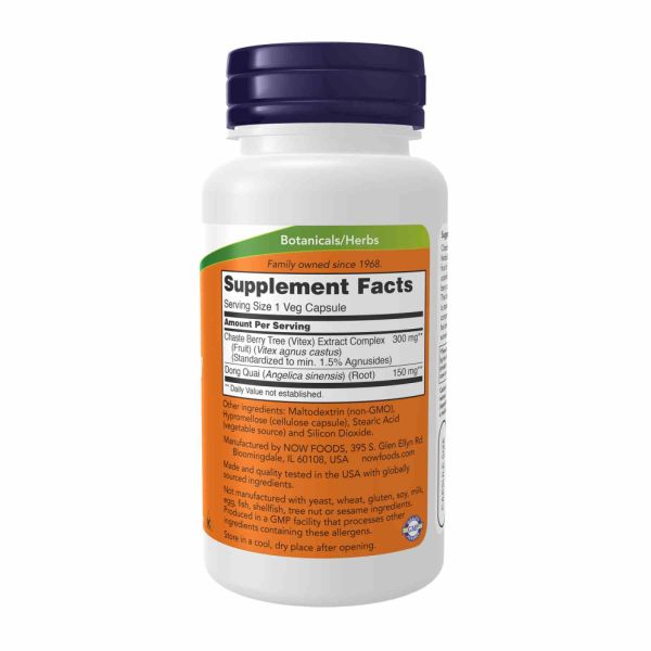Chaste Berry Vitex Extract 300 мг NOW — Для жіночого здоров’я та гормонального балансу - 90 vcaps