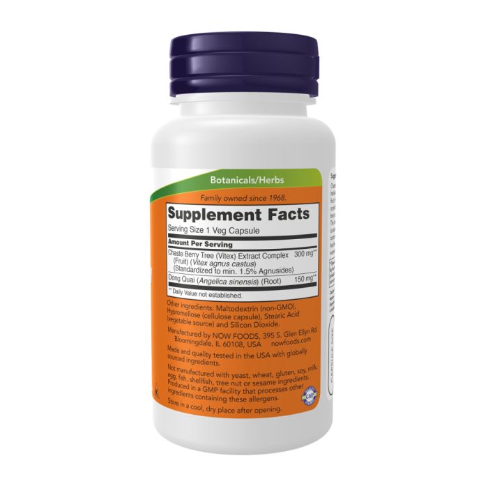 Chaste Berry Vitex Extract 300 мг NOW — Для жіночого здоров’я та гормонального балансу - 90 vcaps